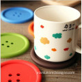promotion gift colorful fastener shape pvc cup coaster